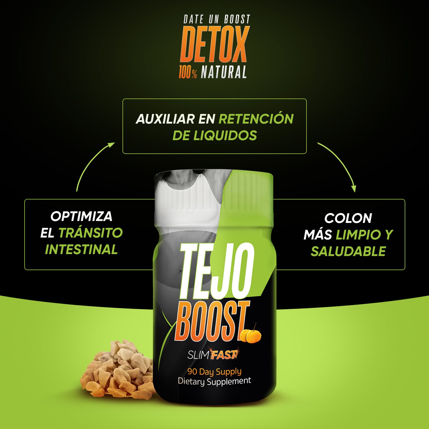 Tejoboost, Raíz Desintoxicante, Reguladora De Peso. 3 Meses